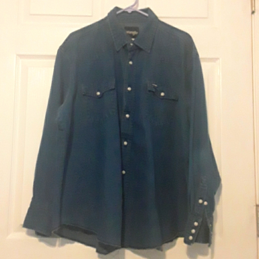 Men's Wrangler snap up denim XXL shirt